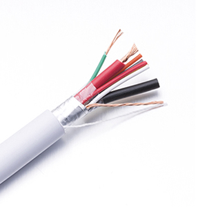 White 2+6 Core Stranded Shielded Security Alarm Cable