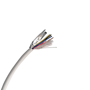 White 4 Core Stranded Shielded Security Alarm Cable